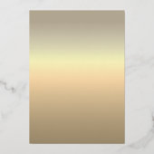 Luxe romantische gouden bruiloft folie uitnodiging (Achterkant)