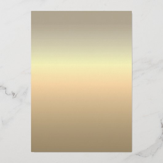 Luxe romantische gouden bruiloft folie uitnodiging (Achterkant)