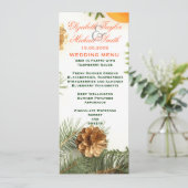 Luxe Romantische Kerstmis Winter Bruiloft Menu (Staand voorkant)