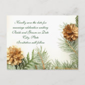 Luxe Romantische Kerstmis Winter Save datum kaart (Achterkant)