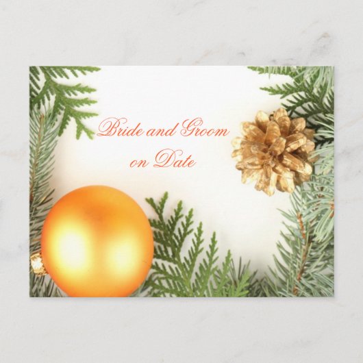 Luxe Romantische Kerstmis Winter Save datum kaart (Voorkant)