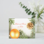 Luxe Romantische Kerstmis Winter Save datum kaart (Staand voorkant)