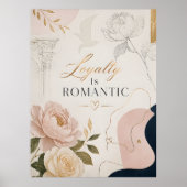 Luxe romantische quote poster “Troost Is Romantisc (Voorkant)