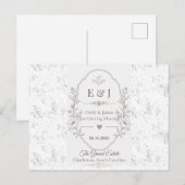 Luxe Romantische Trouwfeest Viering Design Aankondigingskaart (Voorkant / Achterkant)