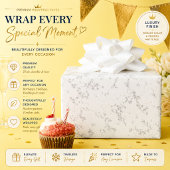 Luxe Romantische Trouwfeest Viering Ontwerp Cadeaupapier