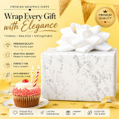 Luxe Romantische Trouwfeest Viering Ontwerp Cadeaupapier