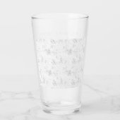 Luxe Romantische Trouwfeest Viering Ontwerp Glas (Achterkant)
