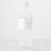 Luxe Romantische Trouwfeest Viering Ontwerp Waterfles Etiket (Achterkant)