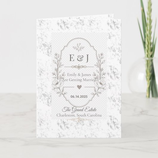 Luxe Romantische Trouwfeestviering Design (Voorkant)