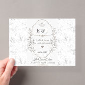 Luxe Romantische Trouwfeestviering Design Acryl Uitnodigingen (Insitu (Draagbaar))