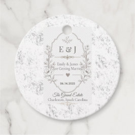 Luxe Romantische Trouwfeestviering Design Bedankjes Labels