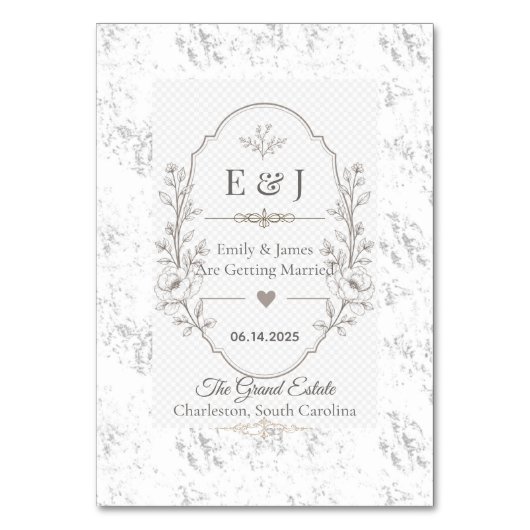 Luxe Romantische Trouwfeestviering Design Kaart (Voorkant)