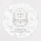 Luxe Romantische Trouwfeestviering Design Labels (Design 2)