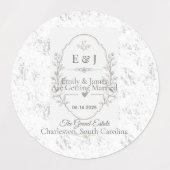 Luxe Romantische Trouwfeestviering Design Labels (Design 1)