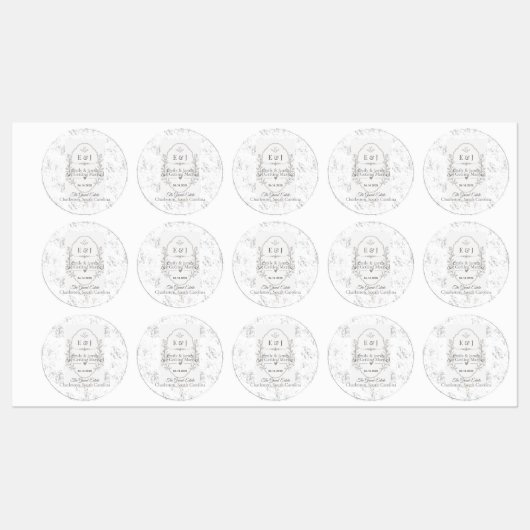 Luxe Romantische Trouwfeestviering Design Labels (Vel)
