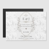 Luxe Romantische Trouwfeestviering Design Magnetische Uitnodiging (Voorkant / Achterkant)