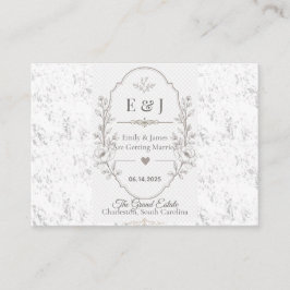 Luxe Romantische Trouwfeestviering Design Plaatskaartje