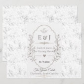 Luxe Romantische Trouwfeestviering Design Programmakaart (Voorkant / Achterkant)