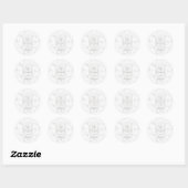 Luxe Romantische Trouwfeestviering Design Ronde Sticker (Vel)