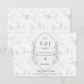 Luxe Romantische Trouwfeestviering Design Save The Date (Voorkant / Achterkant)