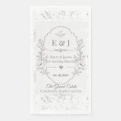 Luxe Romantische Trouwfeestviering Design Servet (Voorkant)