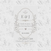 Luxe Romantische Trouwfeestviering Design Sticker (Voorkant)