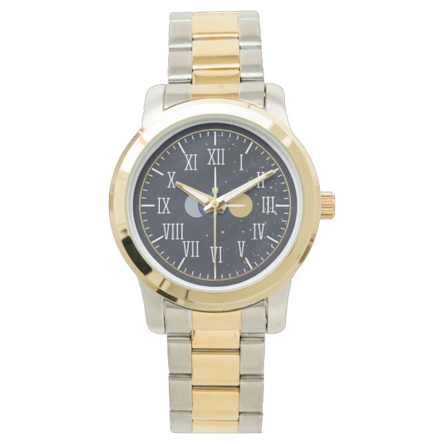Luxe Romeinse cijfers Mannen Horloge (Voorkant)