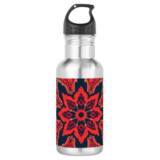 Luxe Rood Blauw Sierlijk Perzisch Medaillon Patroo Waterfles