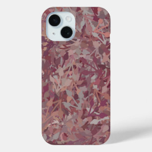 Luxe Rood Bruin Grijs Waterverf Abstracte Kunst iPhone 15 Case