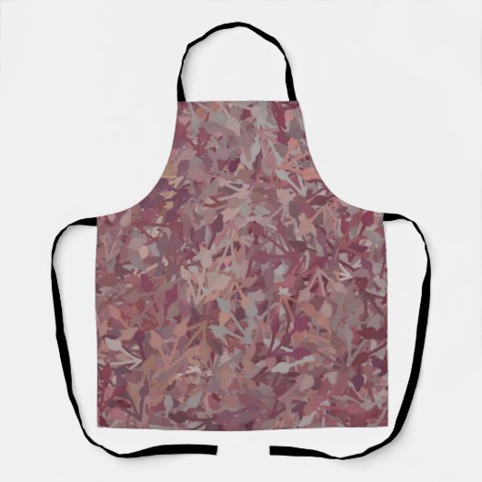 Luxe Rood Bruin Grijs Waterverf Abstracte Kunst Schort (Voorkant)