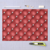Luxe Rood Diamant Gestoffeerd Patroon Tissuepapier (Craft)