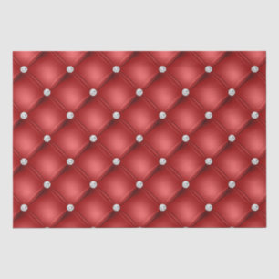 Luxe Rood Diamant Gestoffeerd Patroon Tissuepapier