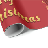 Luxe rood en goud kerstversiering cadeaupapier (Rol Hoek)