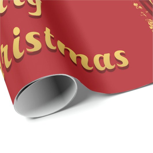 Luxe rood en goud kerstversiering cadeaupapier (Rol Hoek)