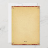 Luxe Rood en Groen Plakken Feestelijke Gouden Acce Feestdagenkaart (Achterkant)