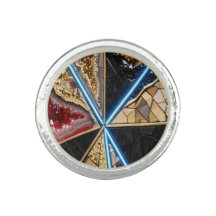 Luxe Rood Geode Goud Mozaïek