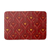 Luxe Rood Goud Art Deco Abstract Patroon Badmat (Voorkant)
