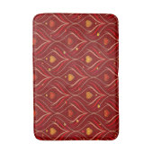 Luxe Rood Goud Art Deco Abstract Patroon Badmat (Voorkant Verticaal)