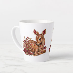 Luxe Rood Goud Herten Kunst Latte Mok