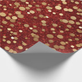 Luxe rood goud inpakpapier (Hoek)