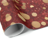 Luxe rood goud inpakpapier (Rol Hoek)