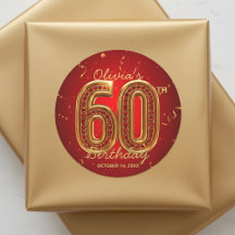 Luxe Rood Goud Robijn Glam 60e Verjaardag 