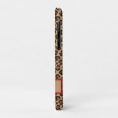 Luxe Rood met Luipaardprint iPhone hoesje (Achterkant/links)