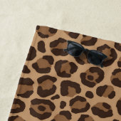Luxe rood met luipaardprint strandlaken (In situ)