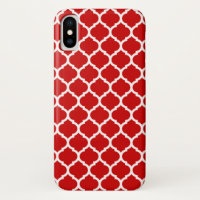 Luxe rood vierlobbig roosterpatroon