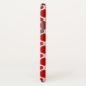 Luxe rood vierlobbig roosterpatroon Case-Mate iPhone case (Achterkant / rechts)
