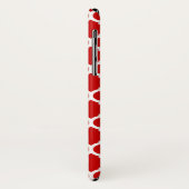 Luxe rood vierlobbig roosterpatroon Case-Mate iPhone case (Achterkant/links)