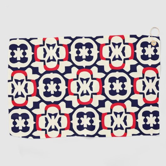 Luxe rood wit en blauw golfhanddoek (Horizontaal)