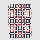 Luxe rood wit en blauw golfhanddoek (Voorkant)