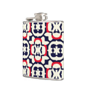 Luxe rood wit en blauw heupfles (Links)